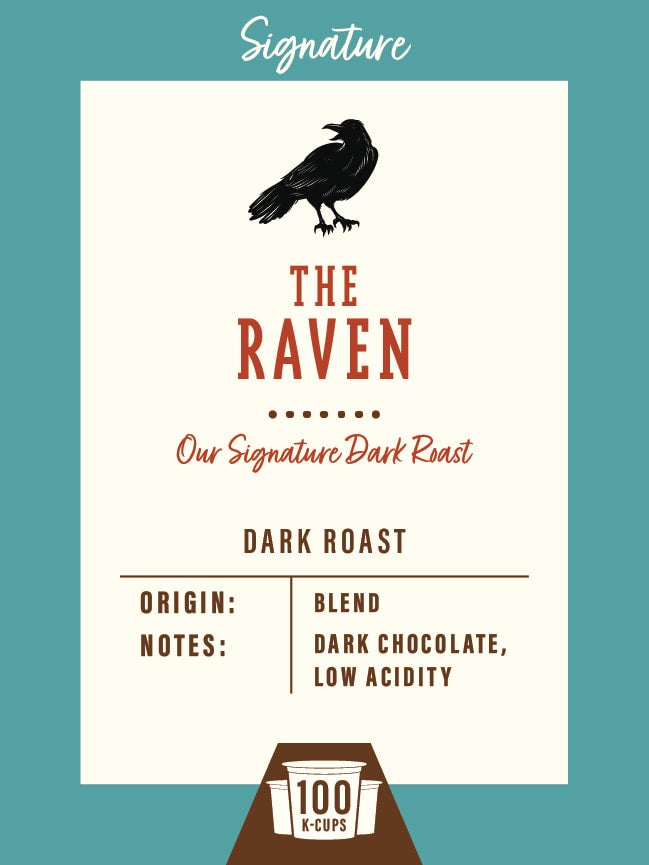 The Raven 100 K Cups Bulk Charleston Coffee Exchange
