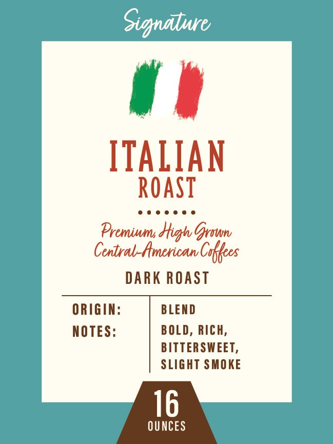 Italian Roast 1lb Bag Charleston Coffee Exchange